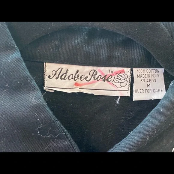 Black ADOBE ROSE long sleeve shirt - Picture 2 of 3